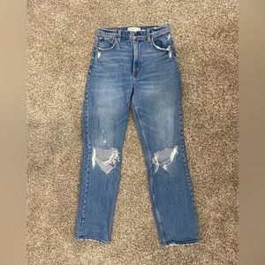 Abercrombie 90s straight ultra high rise jeans